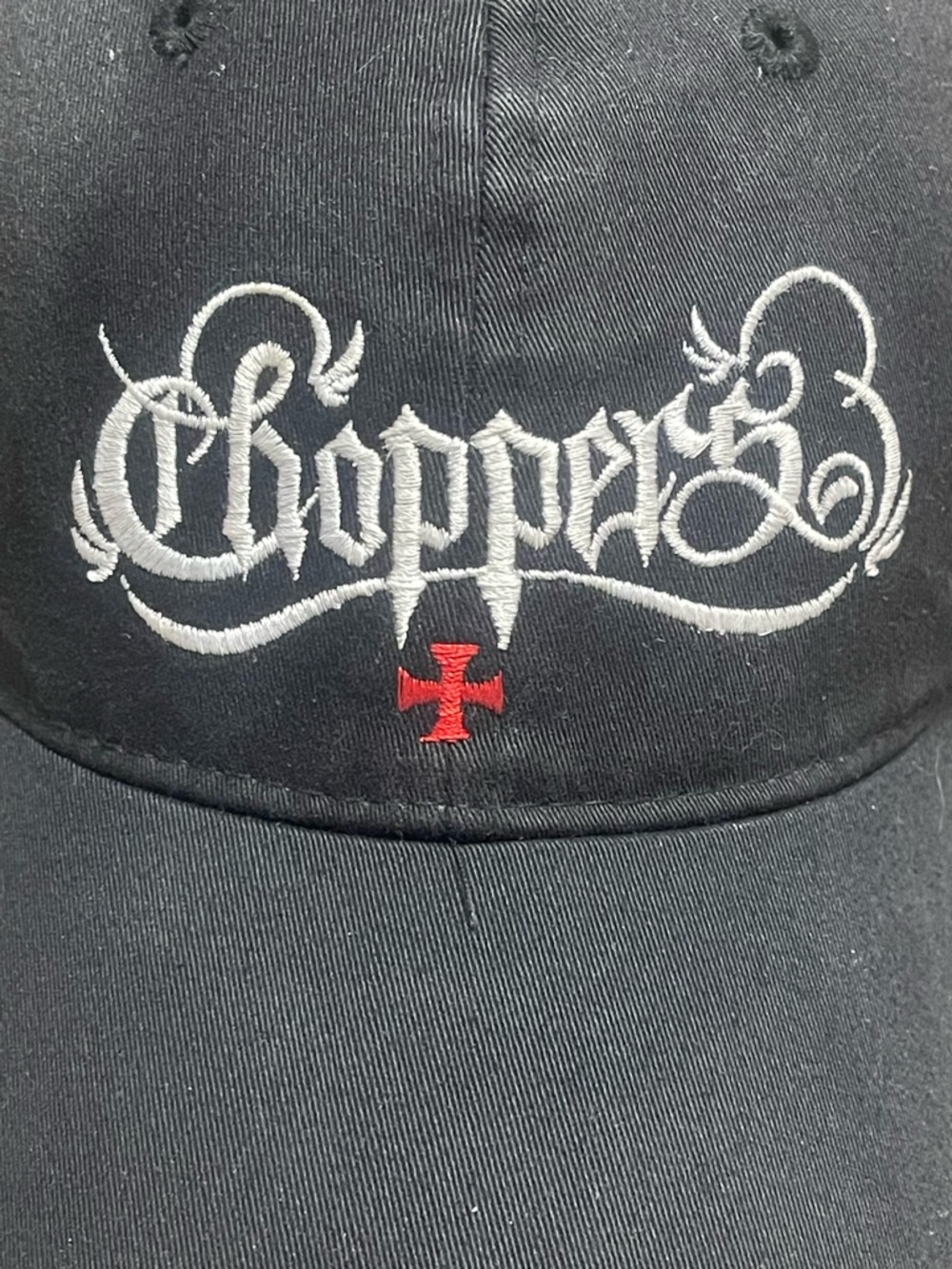 Choppers Black Embroidered Baseball Cap